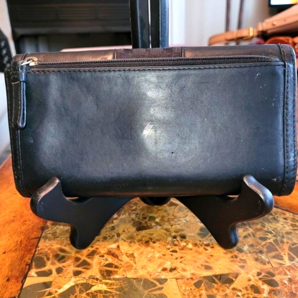 Coach black long wallet with checkbook cover - Picture 2 of 15